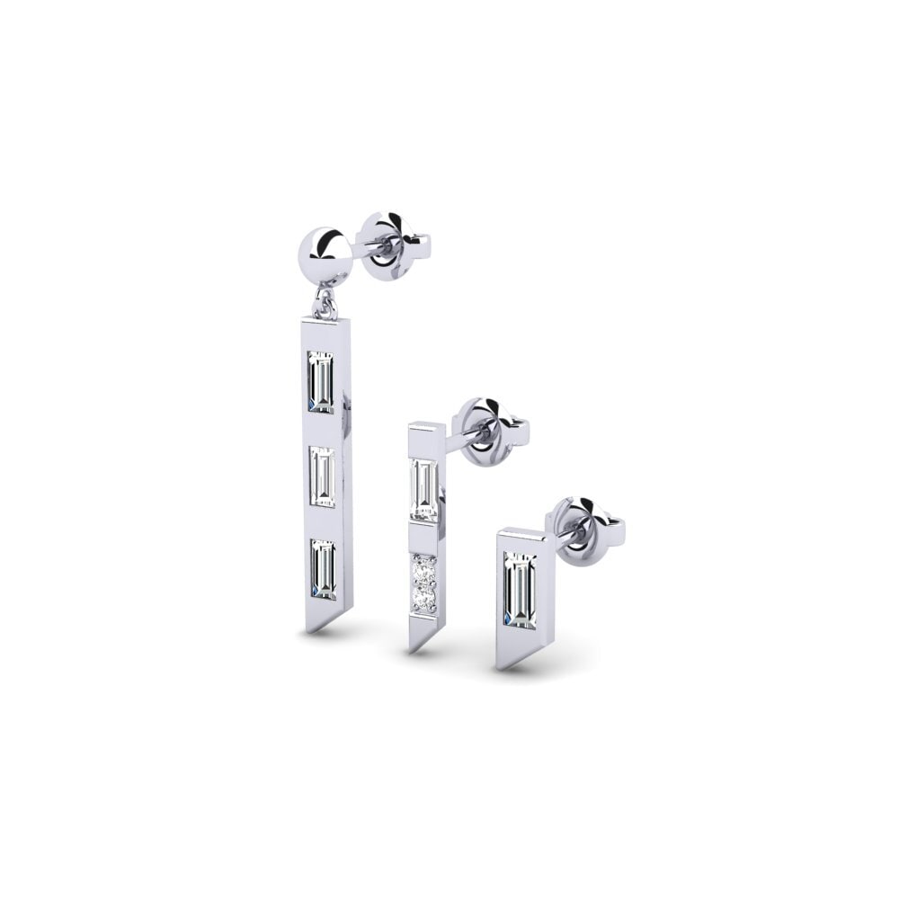 Zirconia Women's Earring Futuristinen