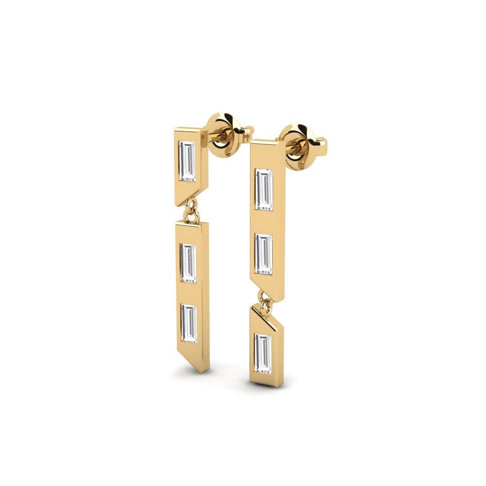 18k Oro Amarillo Pendiente de mujer Ikamva
