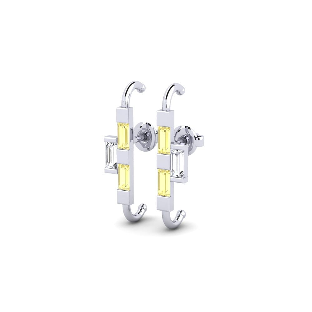Yellow Sapphire Women's Earring Layiniw