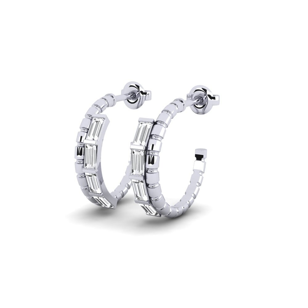9k White Gold Women's Earring Melaena