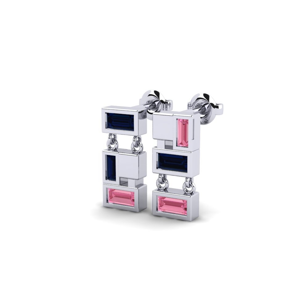 Saphir Rose Boucle d'oreille femme Rairok