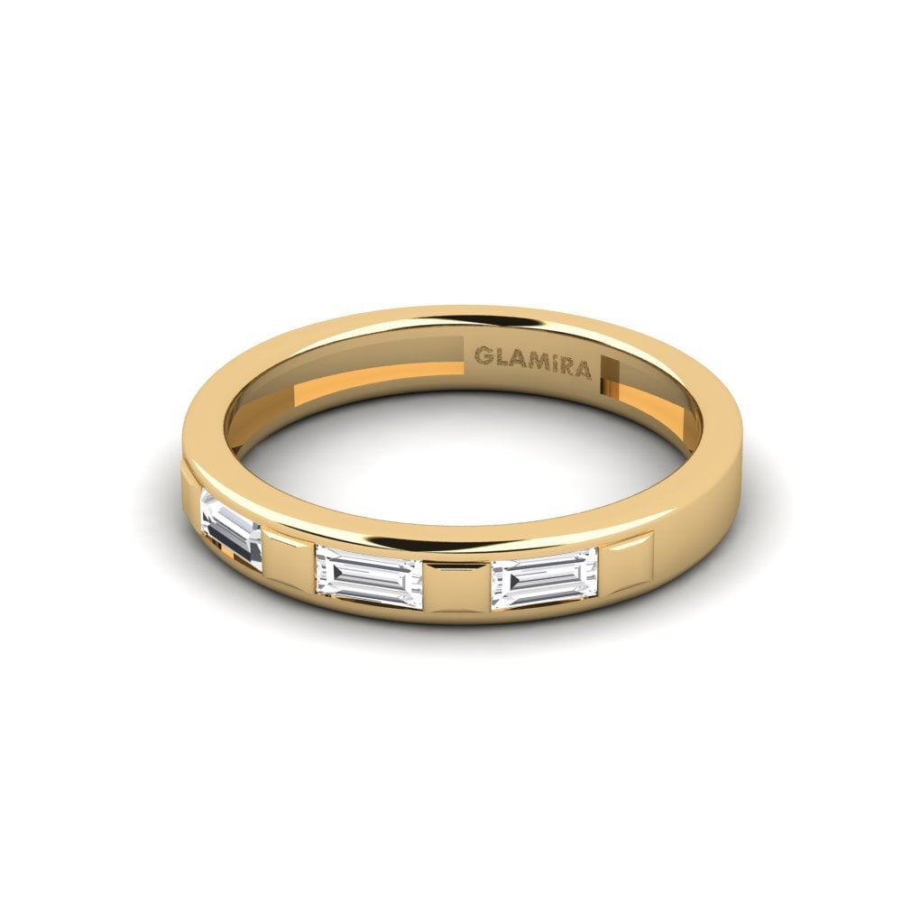 14k Oro Amarillo Anillo de compromiso Sanabria