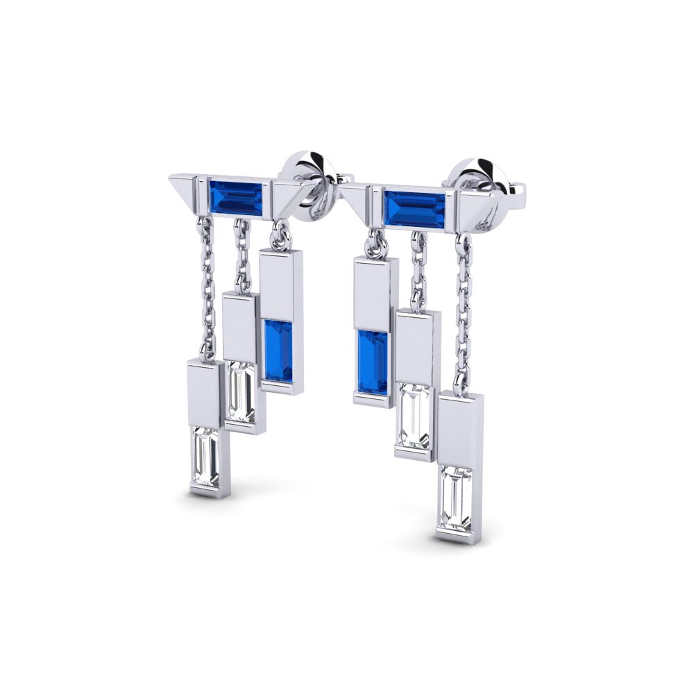sapphire-zirconia Women's ต่างหู Sdtzek