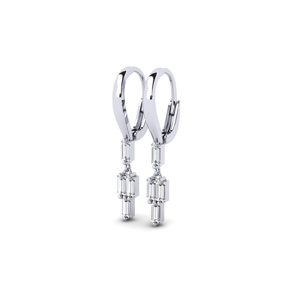 9k White Gold Women's Earring Specifiable