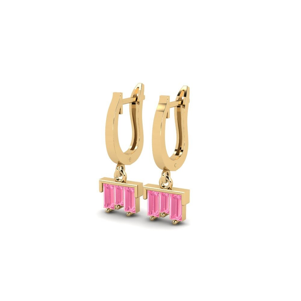 Saphir Rose Boucle d'oreille femme Specify