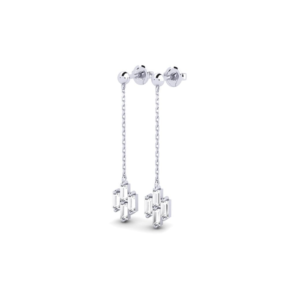 9k White Gold Women's Earring Submit