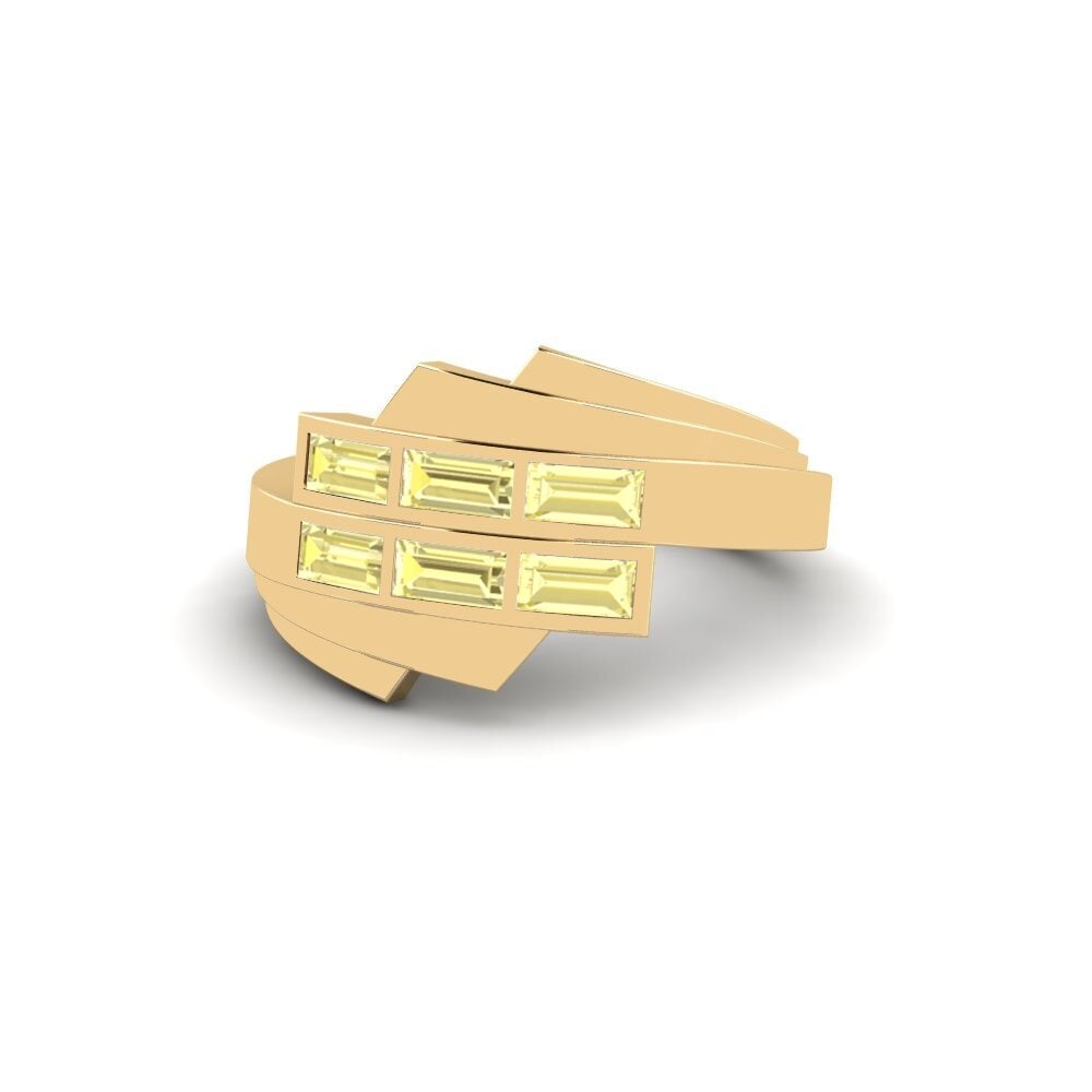 Zaffiro Giallo Anello Successively