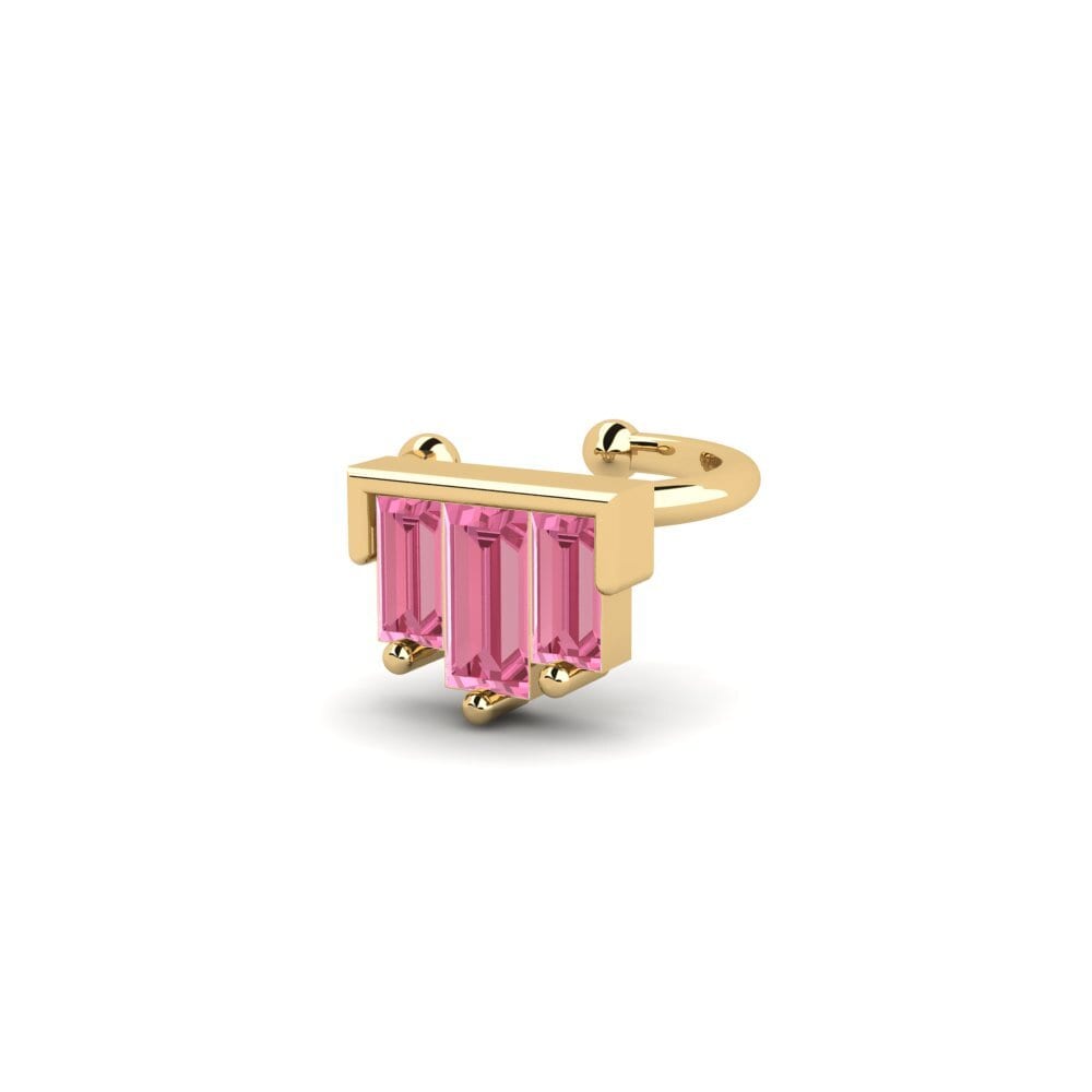 Safira Rosa Brincos Feminino Thesisye