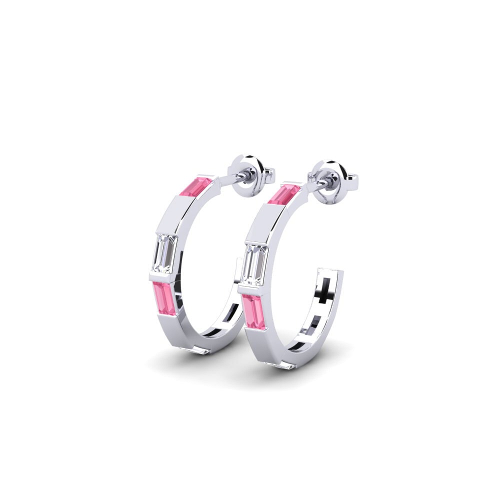 Saphir Rose Boucle d'oreille femme Varcuval