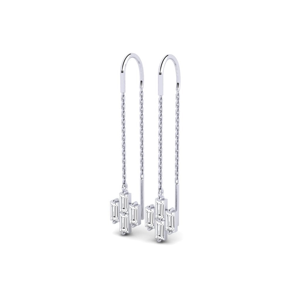 9k White Gold Women's Earring Voluntarily