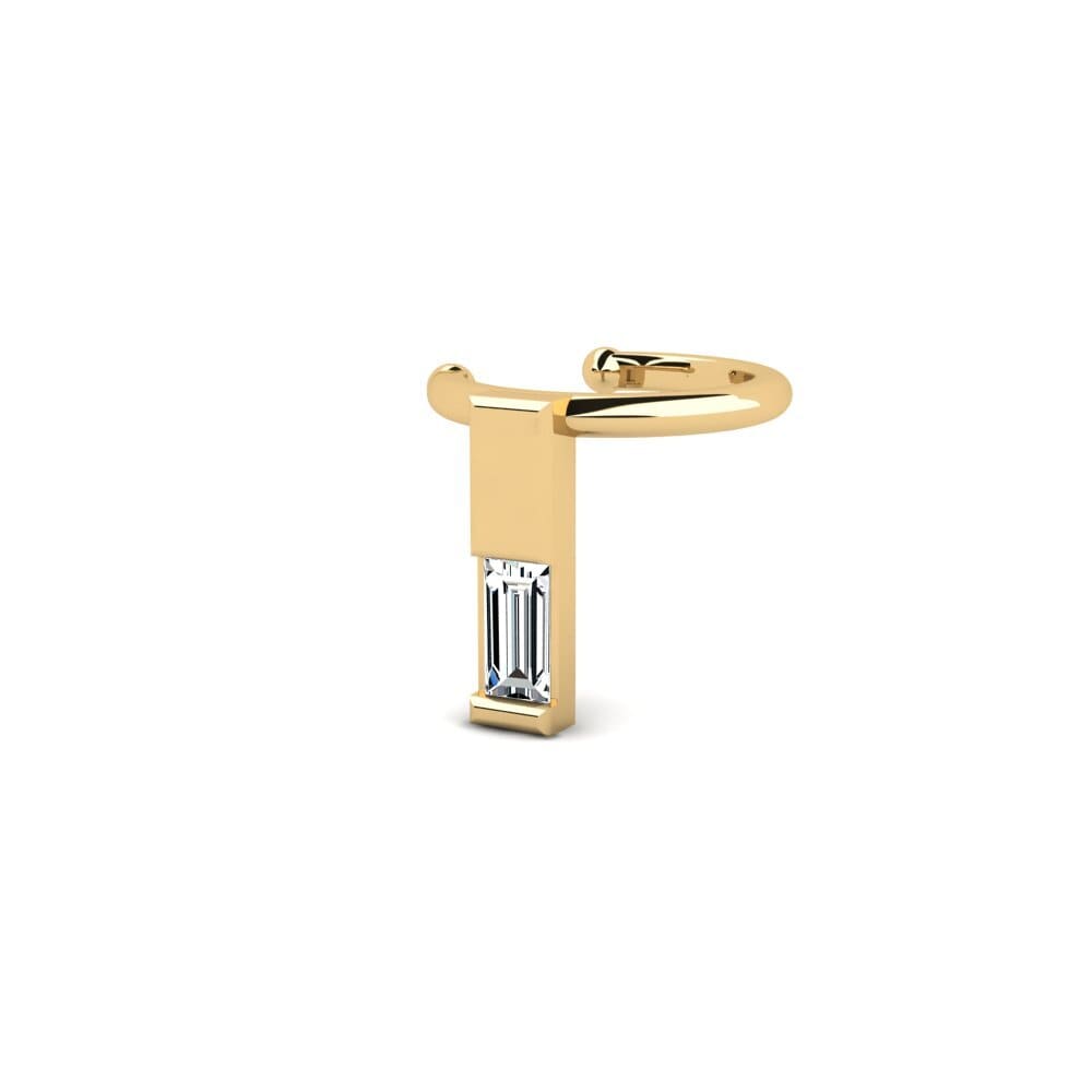 14ct Yellow Gold Zirconia Women's Earring Wuggles