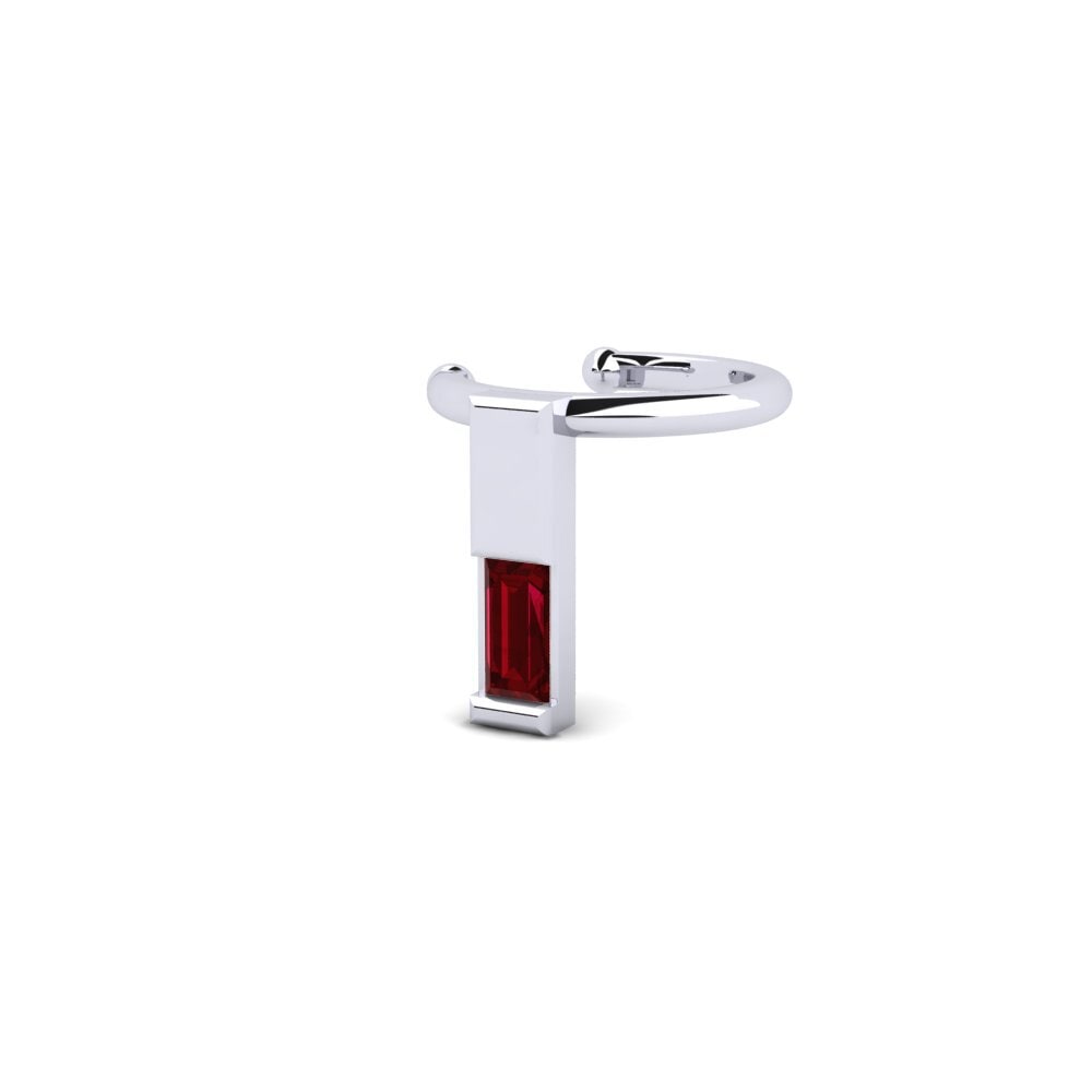 Zircone Rouge Boucle d'oreille femme Wuggles