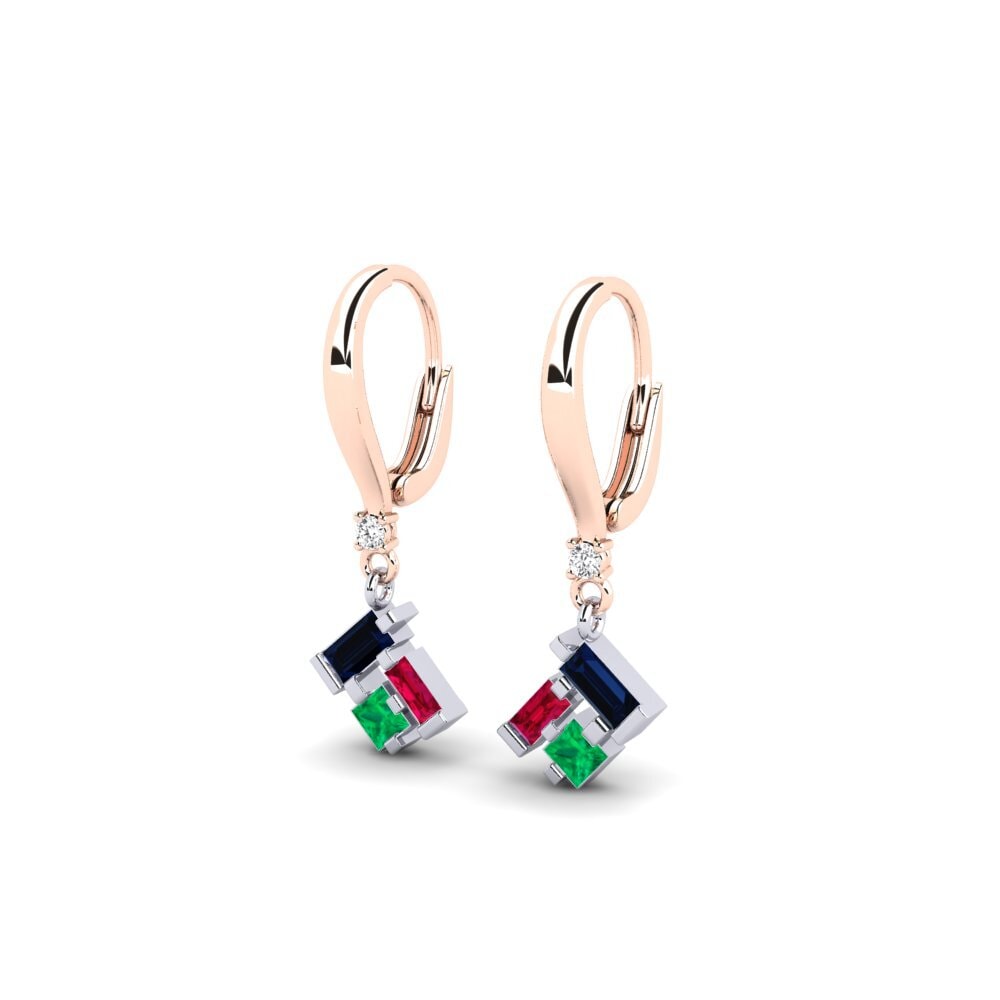 14k Rose & White Gold Women's Earring Riaria