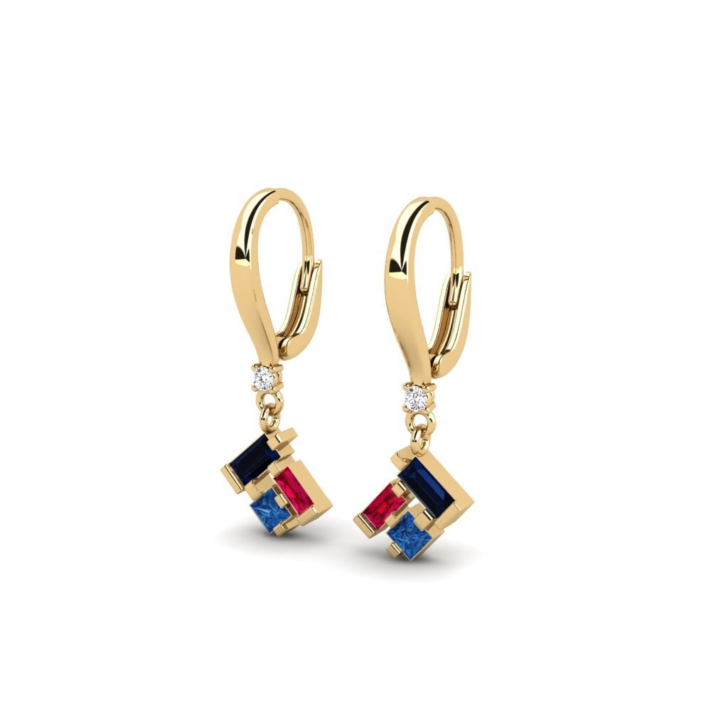 sapphire-zirconia Women's ต่างหู Riaria