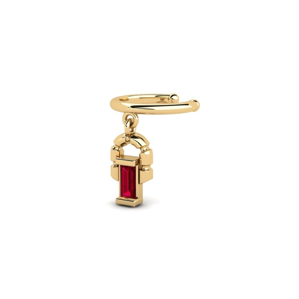 Zircone Rouge Boucle d'oreille femme Rouvre