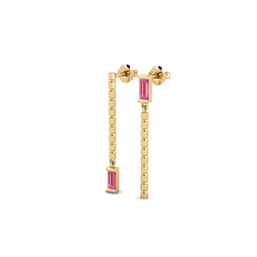 Saphir Rose Boucle d'oreille femme Scardon
