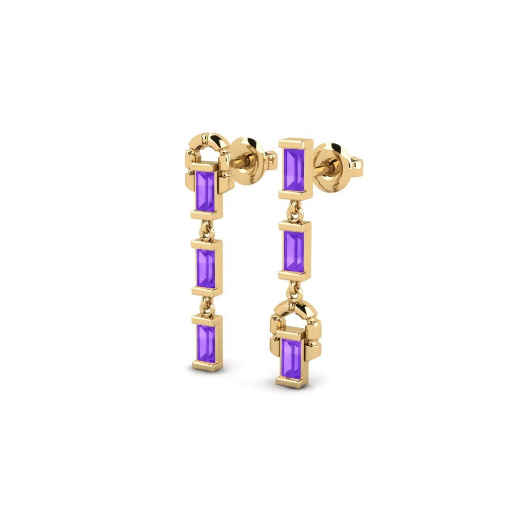 Ametista Brincos Feminino Semouse