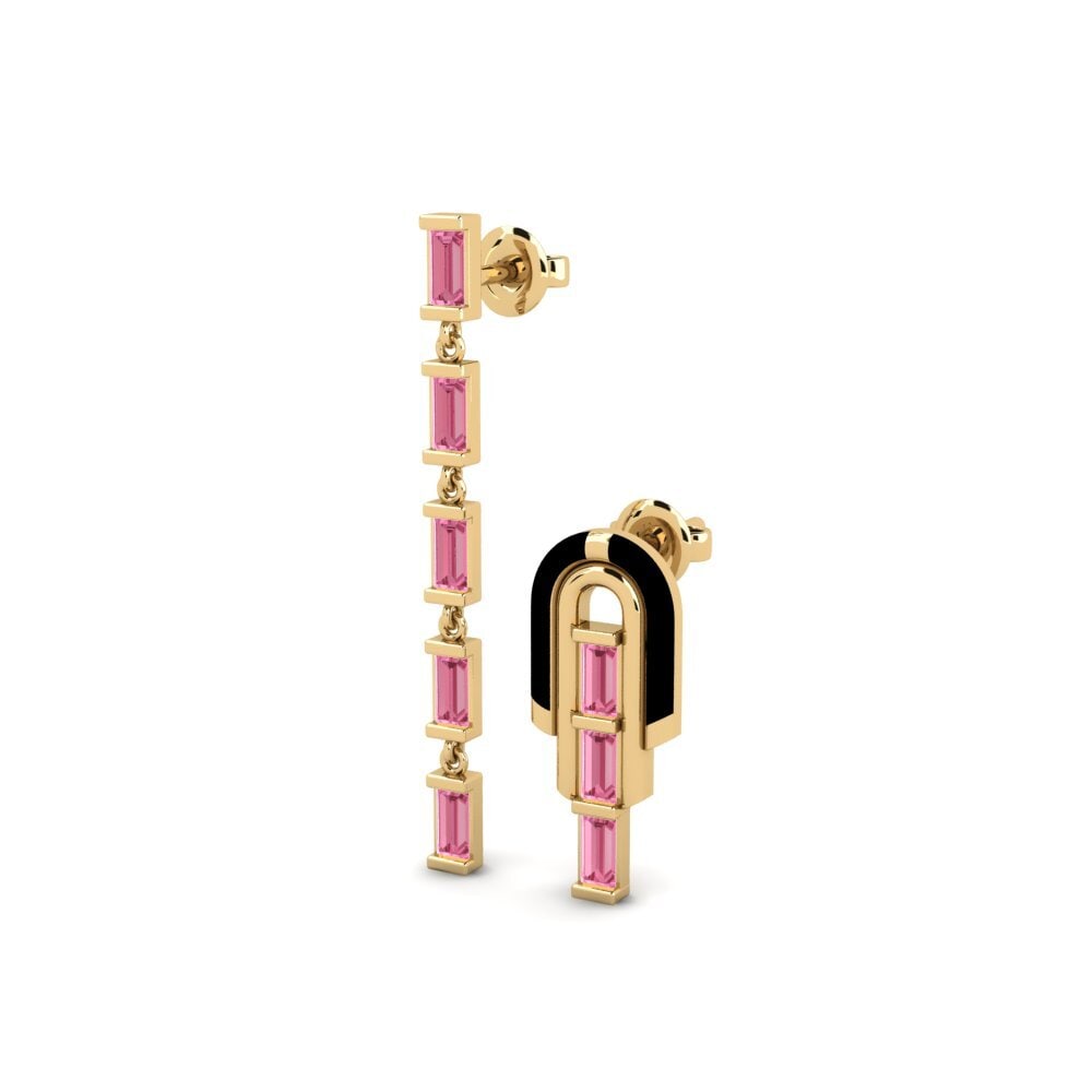 Saphir Rose Boucle d'oreille femme Seugne - SET