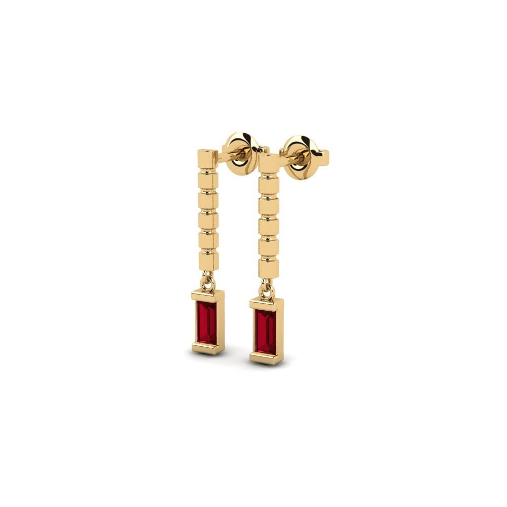 Zircone Rouge Boucle d'oreille femme Siguer