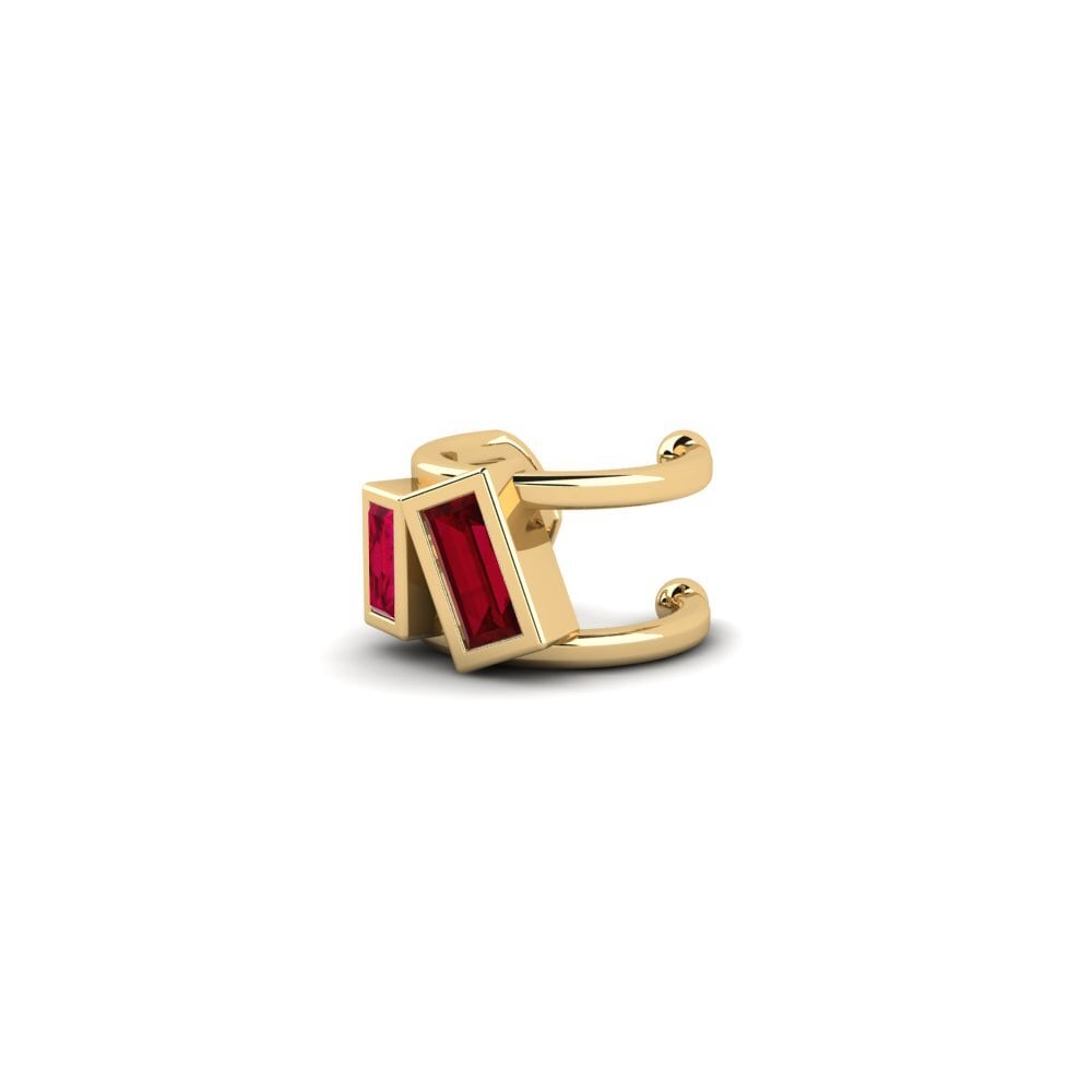 Zircone Rouge Boucle d'oreille femme Sliema