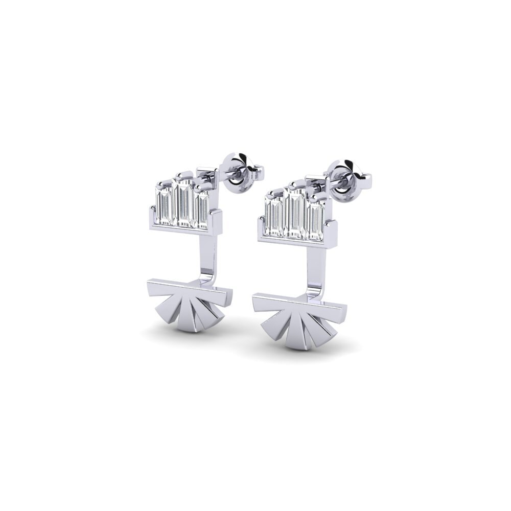 9k White Gold Women's Earring Suhno
