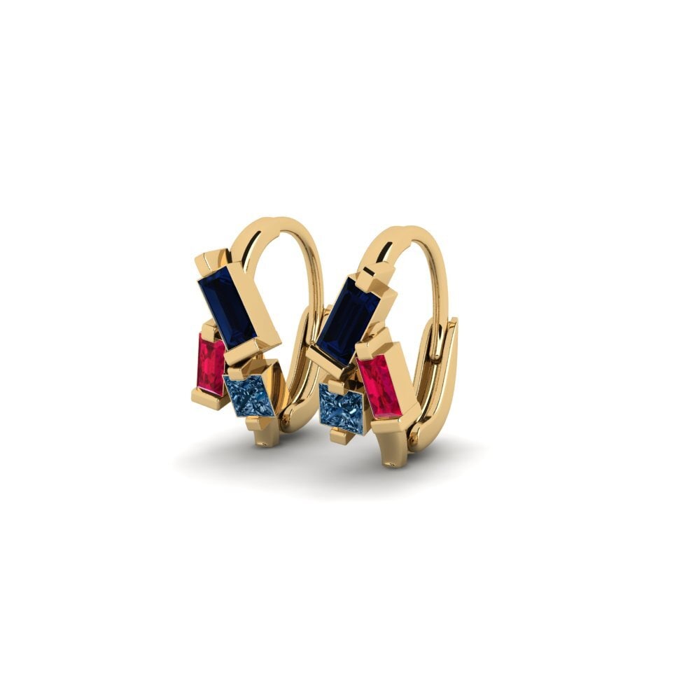 Diamante Azul Brincos Feminino Tabiauea