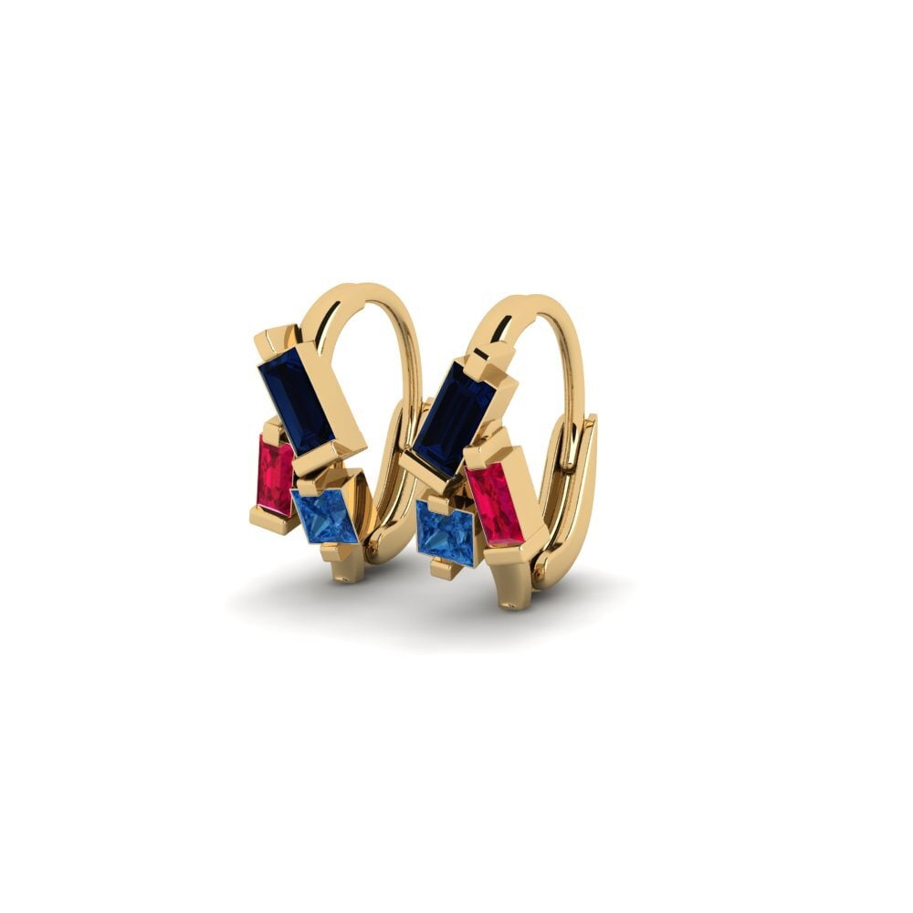 sapphire-zirconia Women's ต่างหู Tabiauea