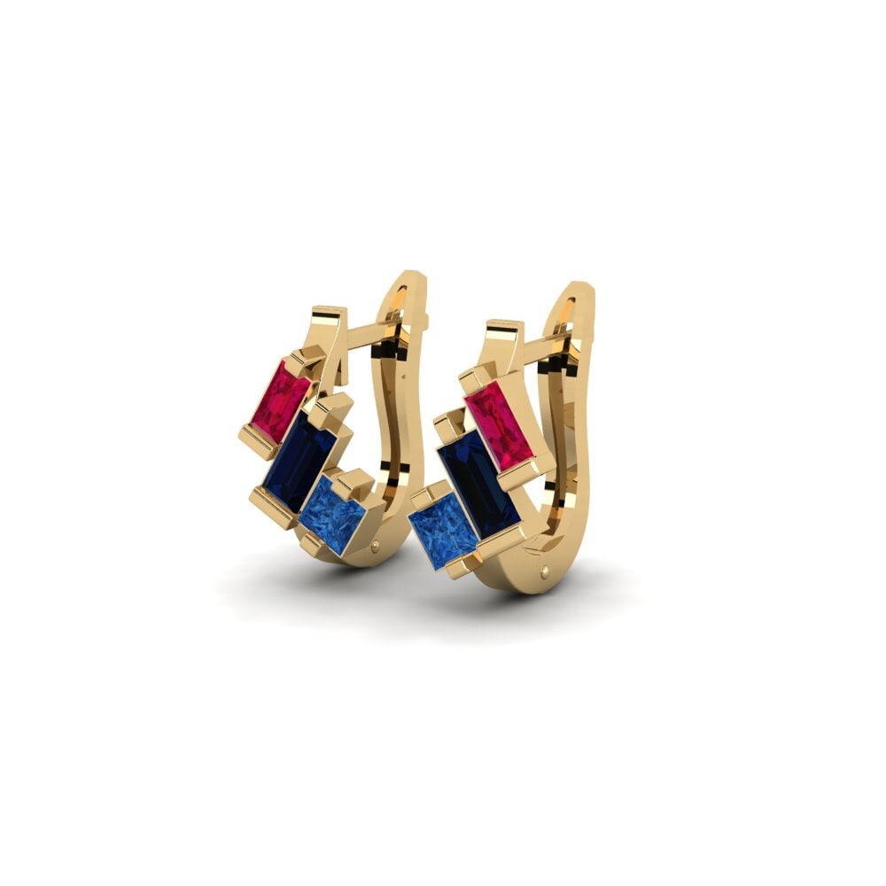sapphire-zirconia Women's ต่างหู Taburao
