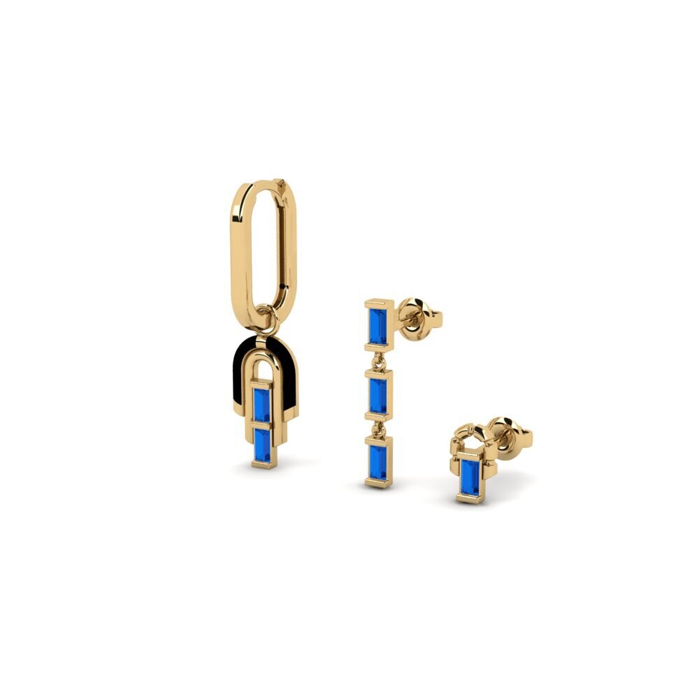sapphire-zirconia Women's ต่างหู Therain - SET