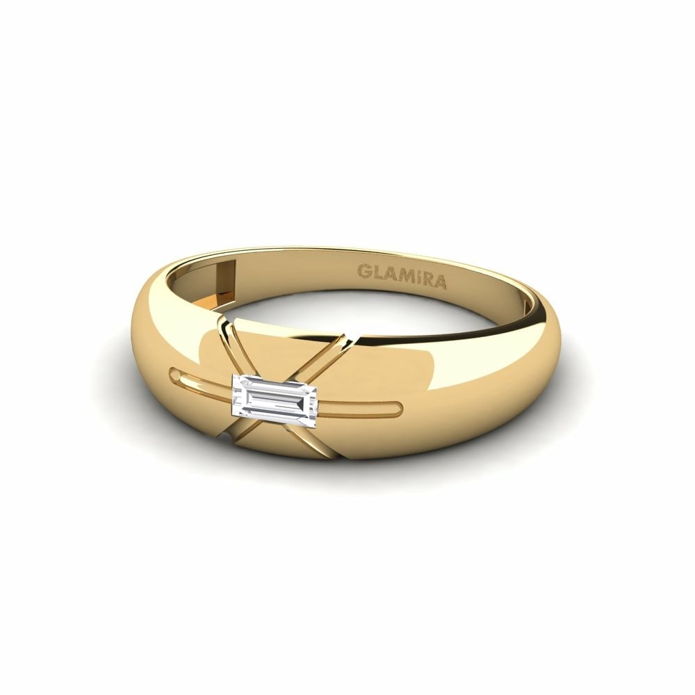 White sapphire Engagement Ring Transmit