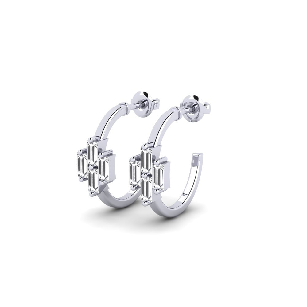 9k White Gold Women's Earring Unjustified