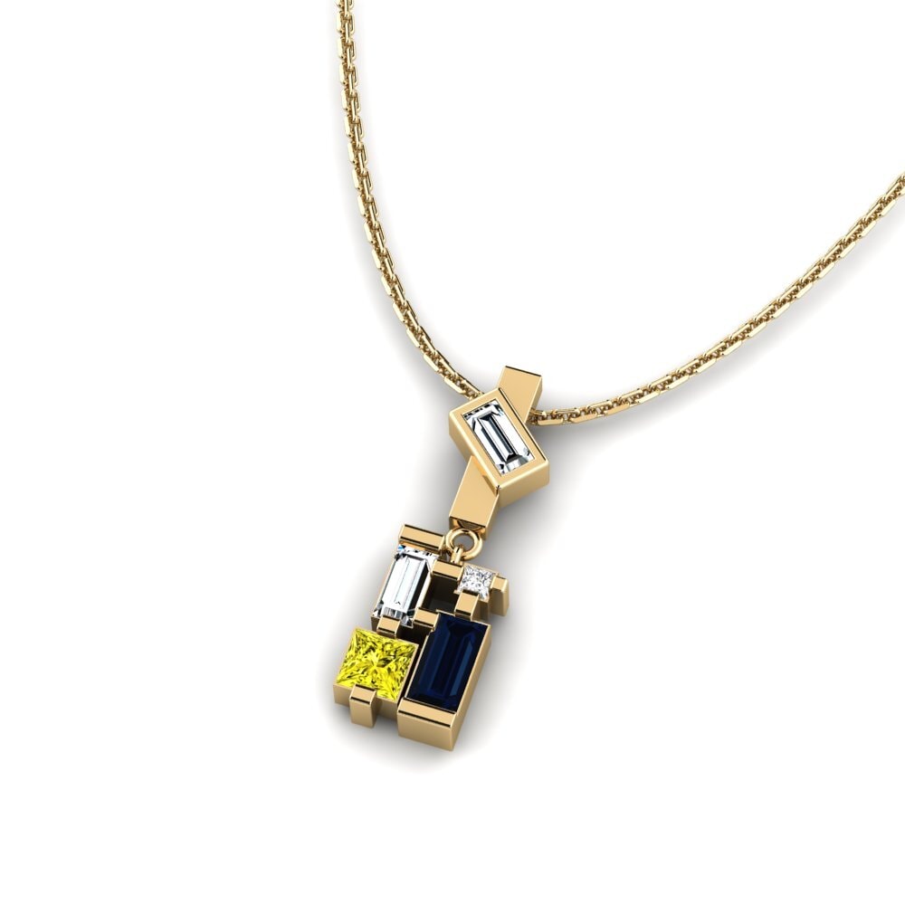 Diamante Amarillo Colgante de Mujer Vimeta