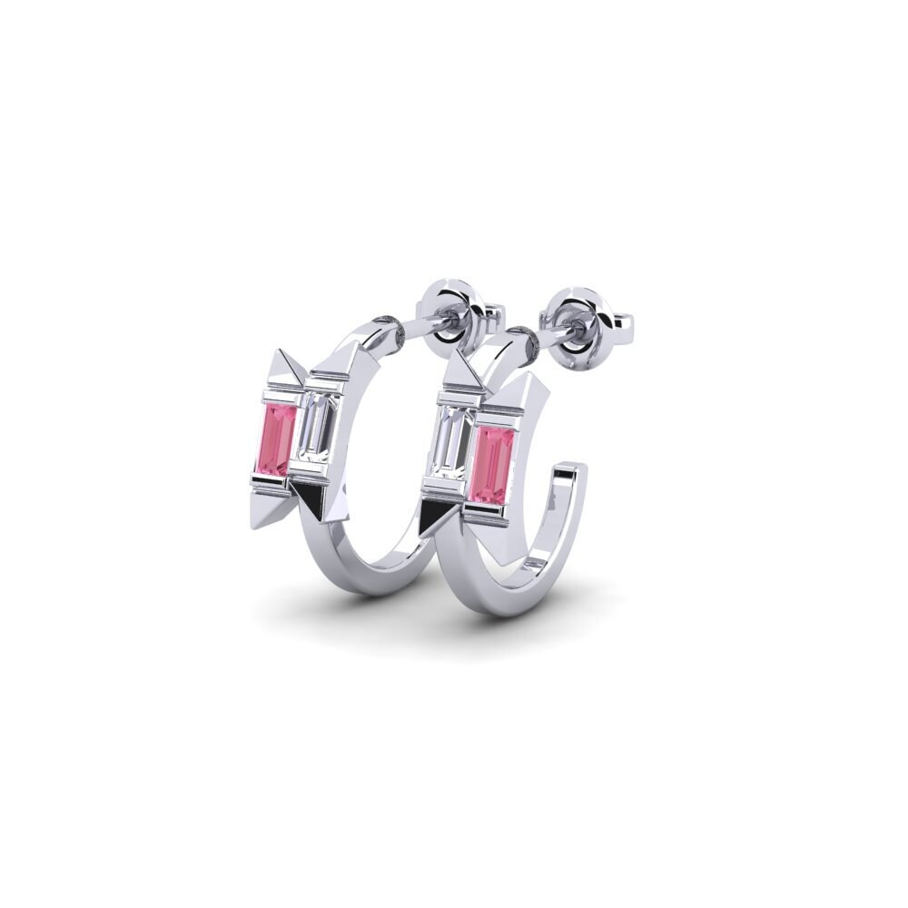 Saphir Rose Boucle d'oreille femme Virtwaldi