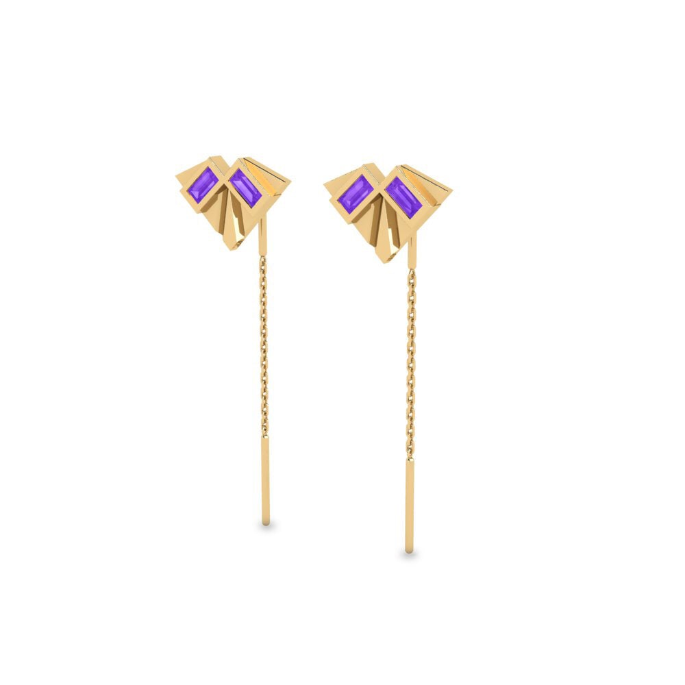 Amethyst Women's Earring Visible - A