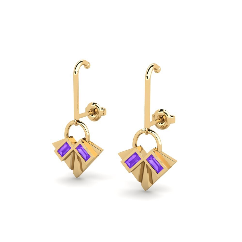 Amethyst Women's Earring Visible - B