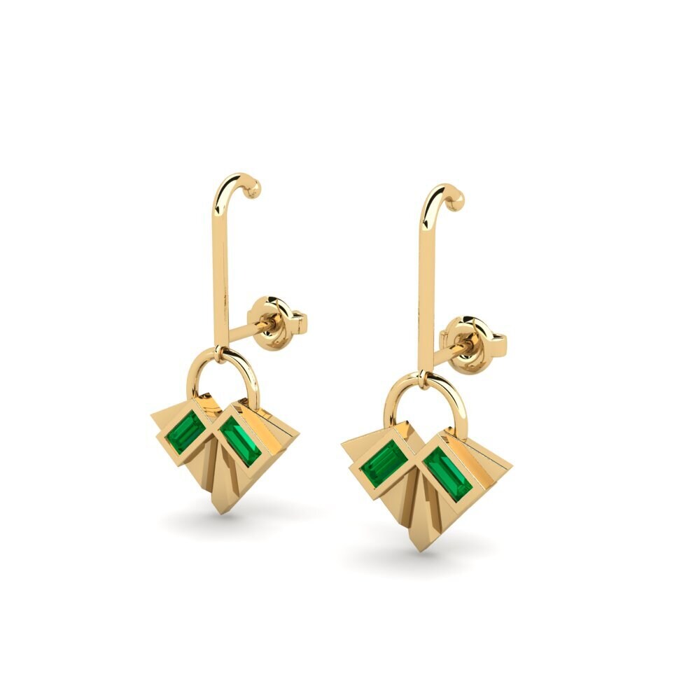 Green Zirconia Women's Earring Visible - B