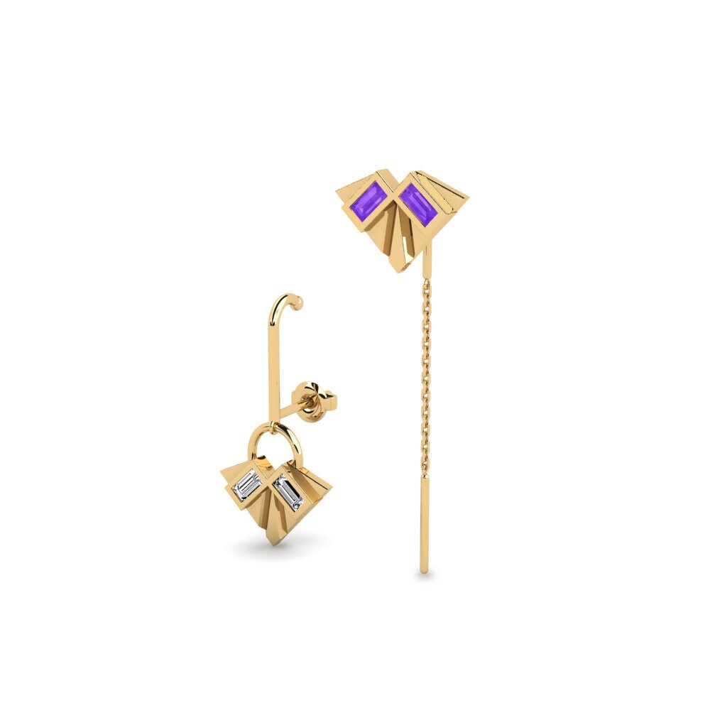 Amethyst Women's Earring Visible - SET