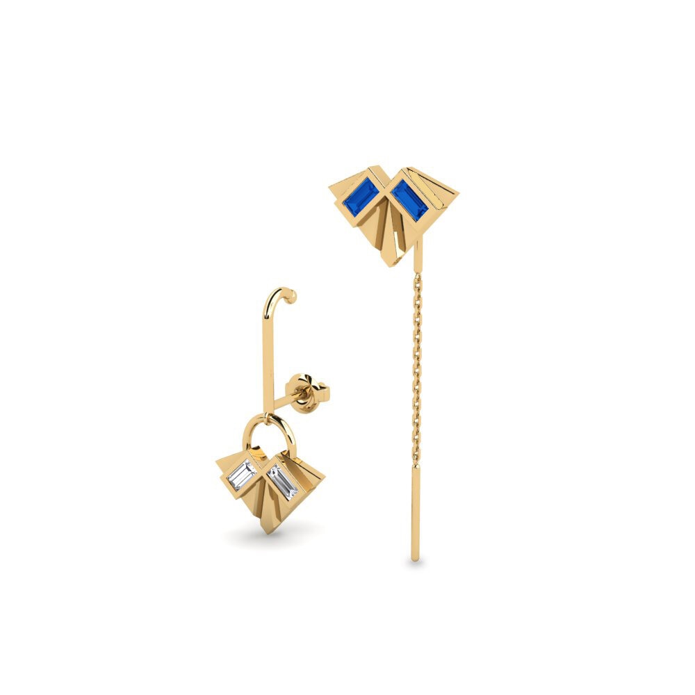 sapphire-zirconia Women's ต่างหู Visible - SET