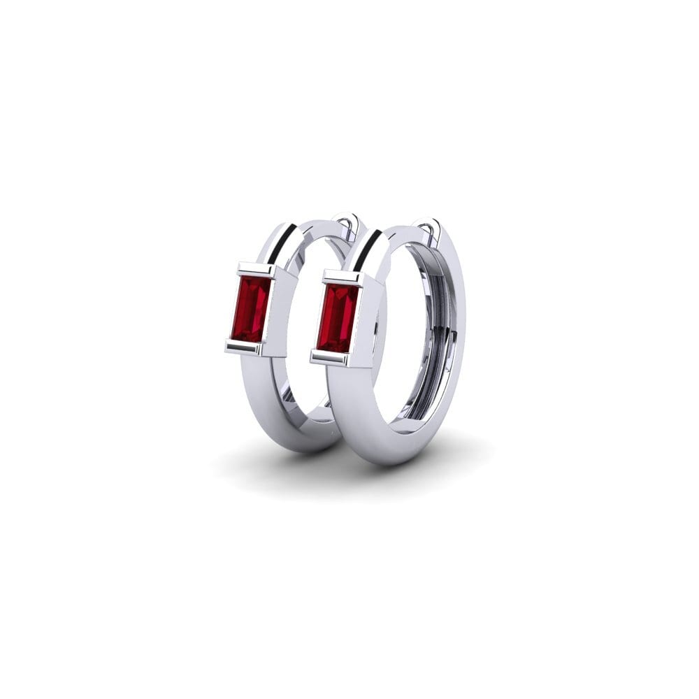 Zircone Rouge Boucle d'oreille femme Wirtualny