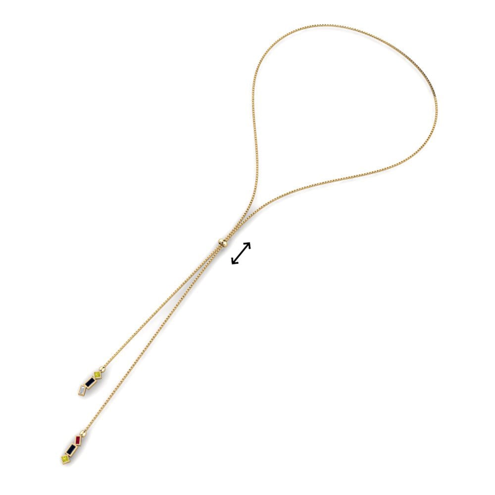 Diamante Amarillo Collar de Mujer Asaba