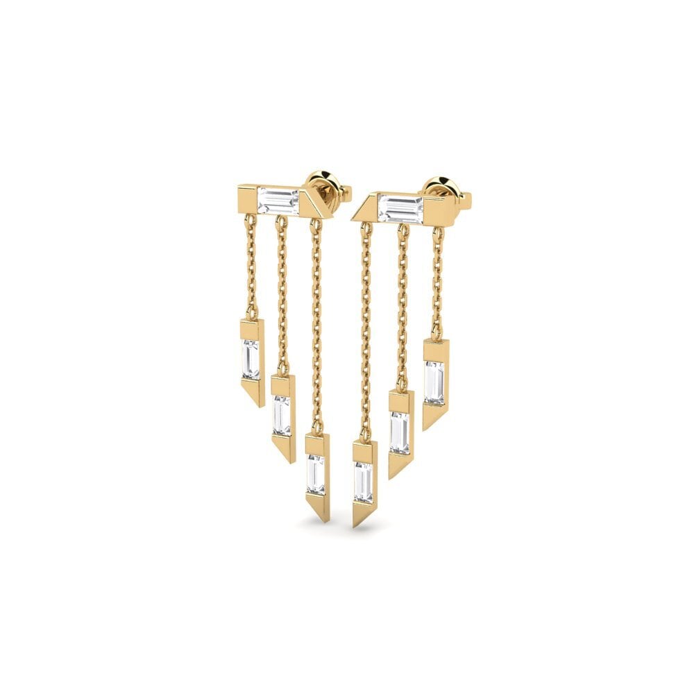 14k Yellow Gold Women's Earring Gallris