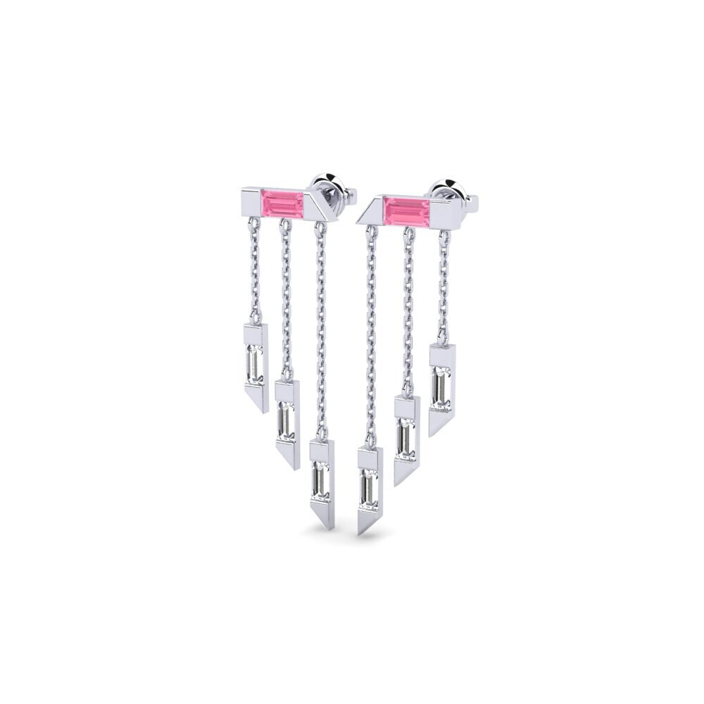 Saphir Rose Boucle d'oreille femme Gallris