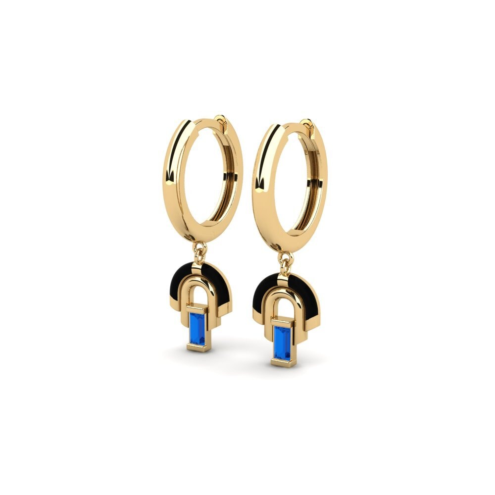 sapphire-zirconia Women's ต่างหู Gonnos