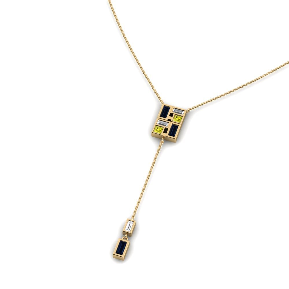 Diamante Amarillo Collar de Mujer Kasungu