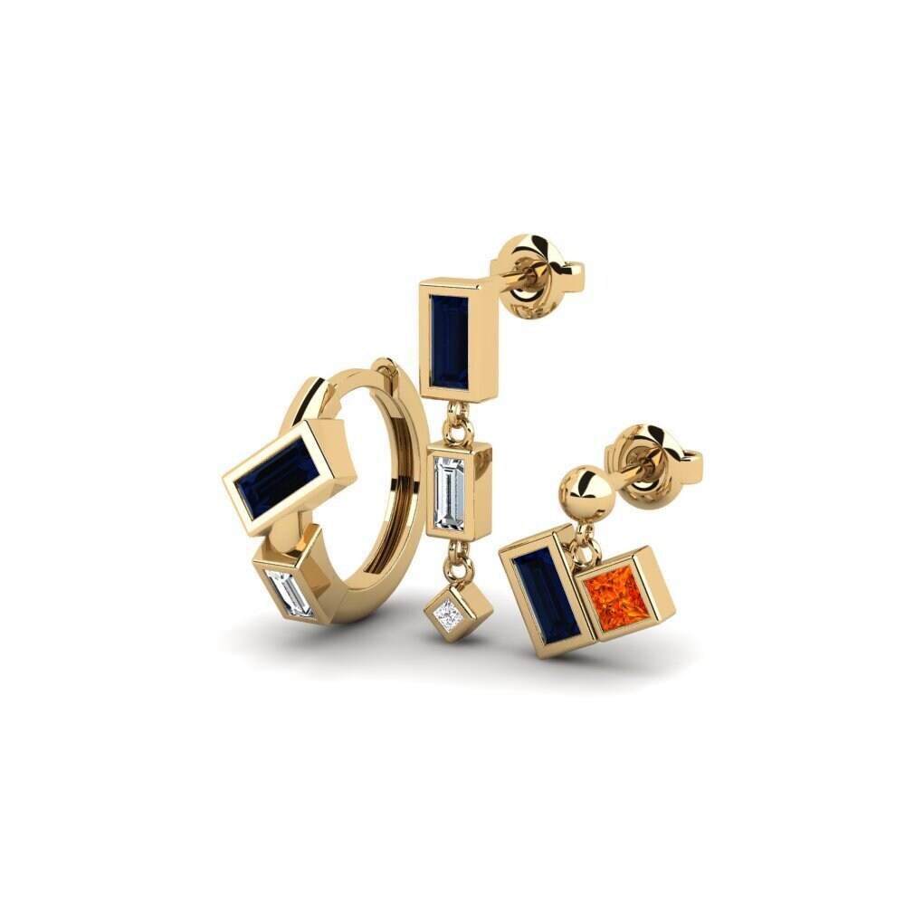 Orange Sapphire Women's Earring Katsina