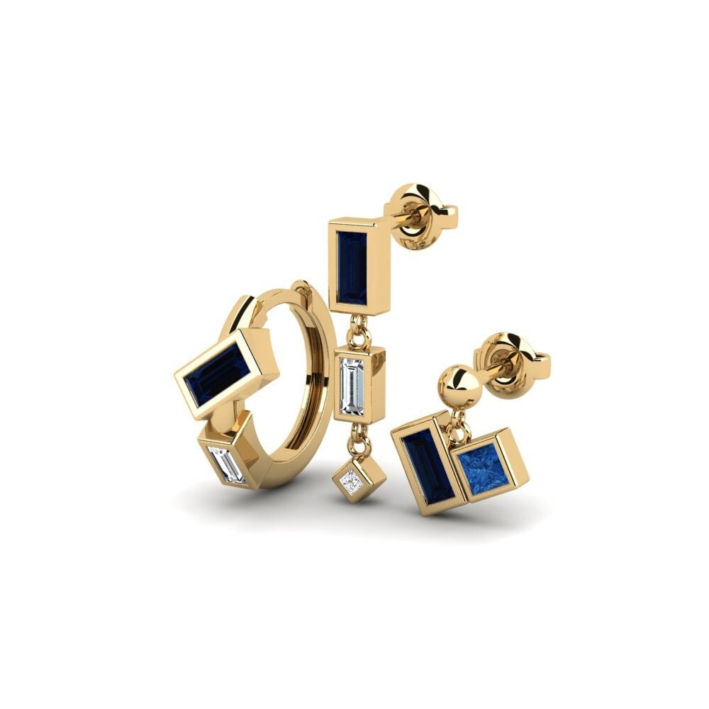 sapphire-zirconia Women's ต่างหู Katsina