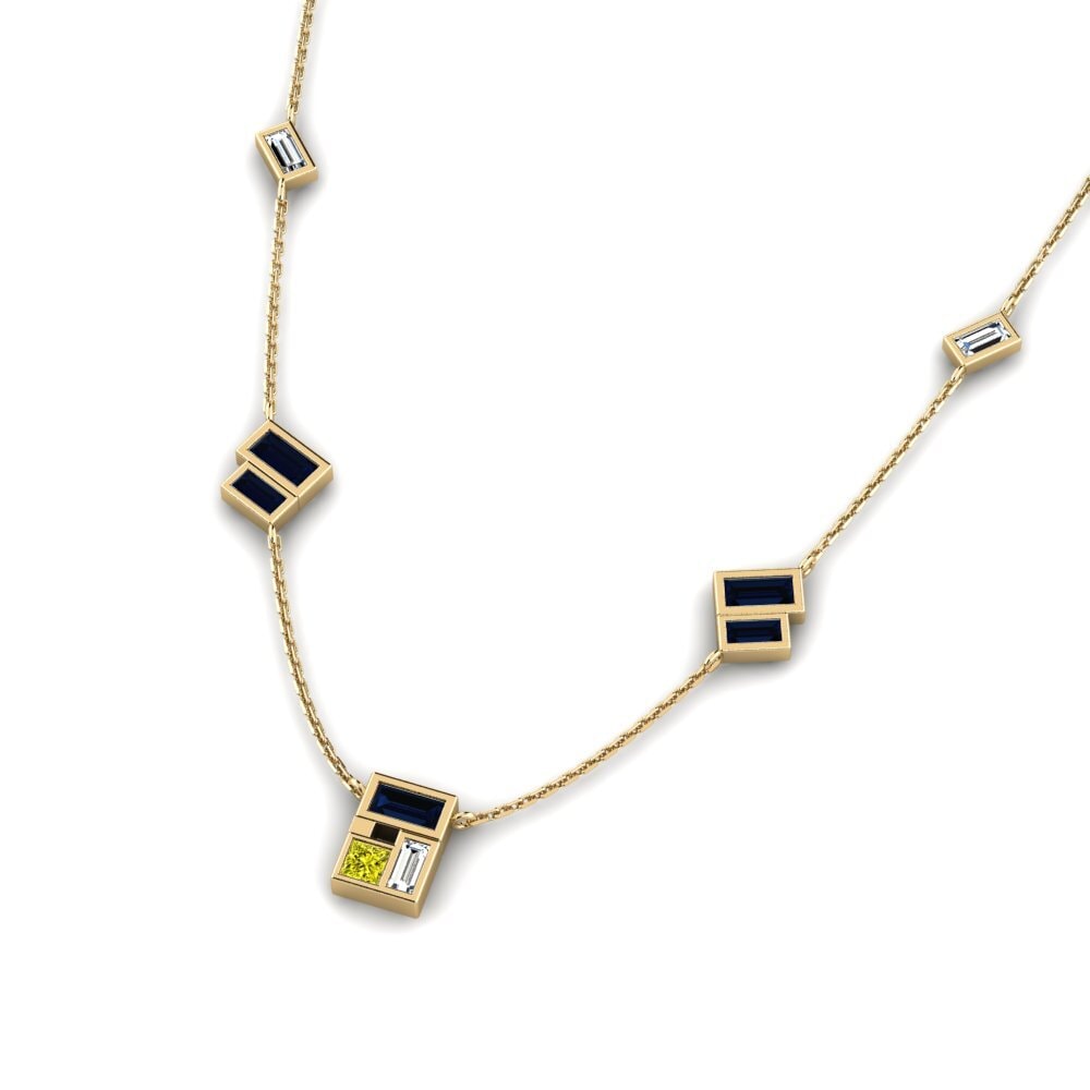 Diamante Amarillo Collar de Mujer Lilongwe