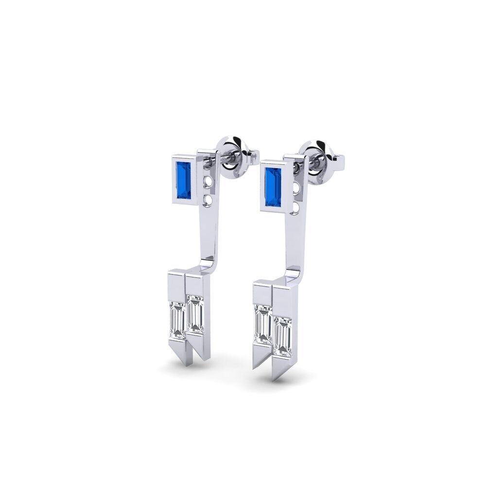 sapphire-zirconia Women's ต่างหู Linhas