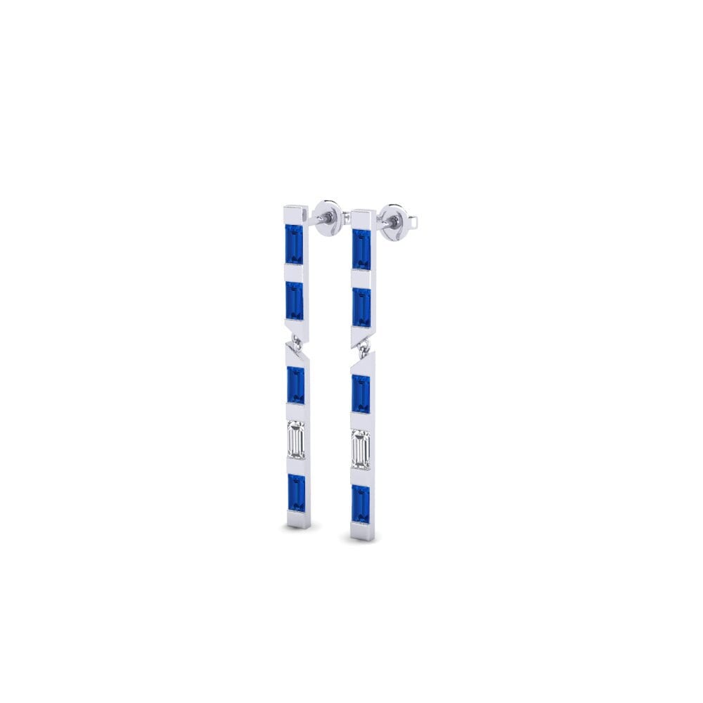 sapphire-zirconia Women's ต่างหู Methaladi