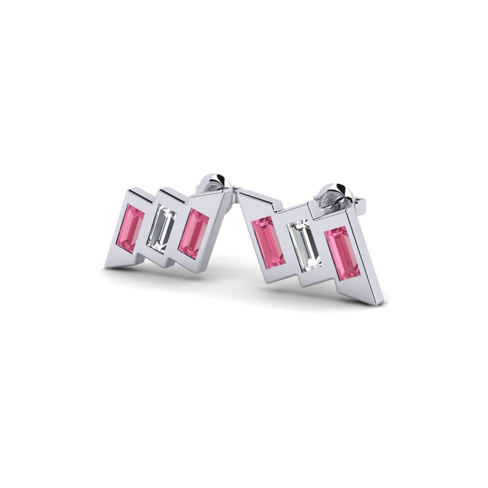 Saphir Rose Boucle d'oreille femme Jooned
